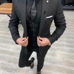 Aysoti Laval Black Slim Fit Suit