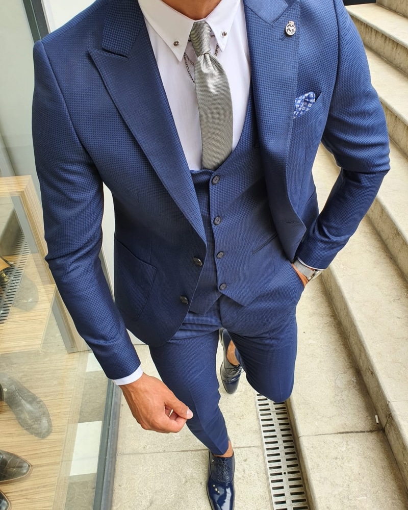Aysoti Sax Slim Fit Suit