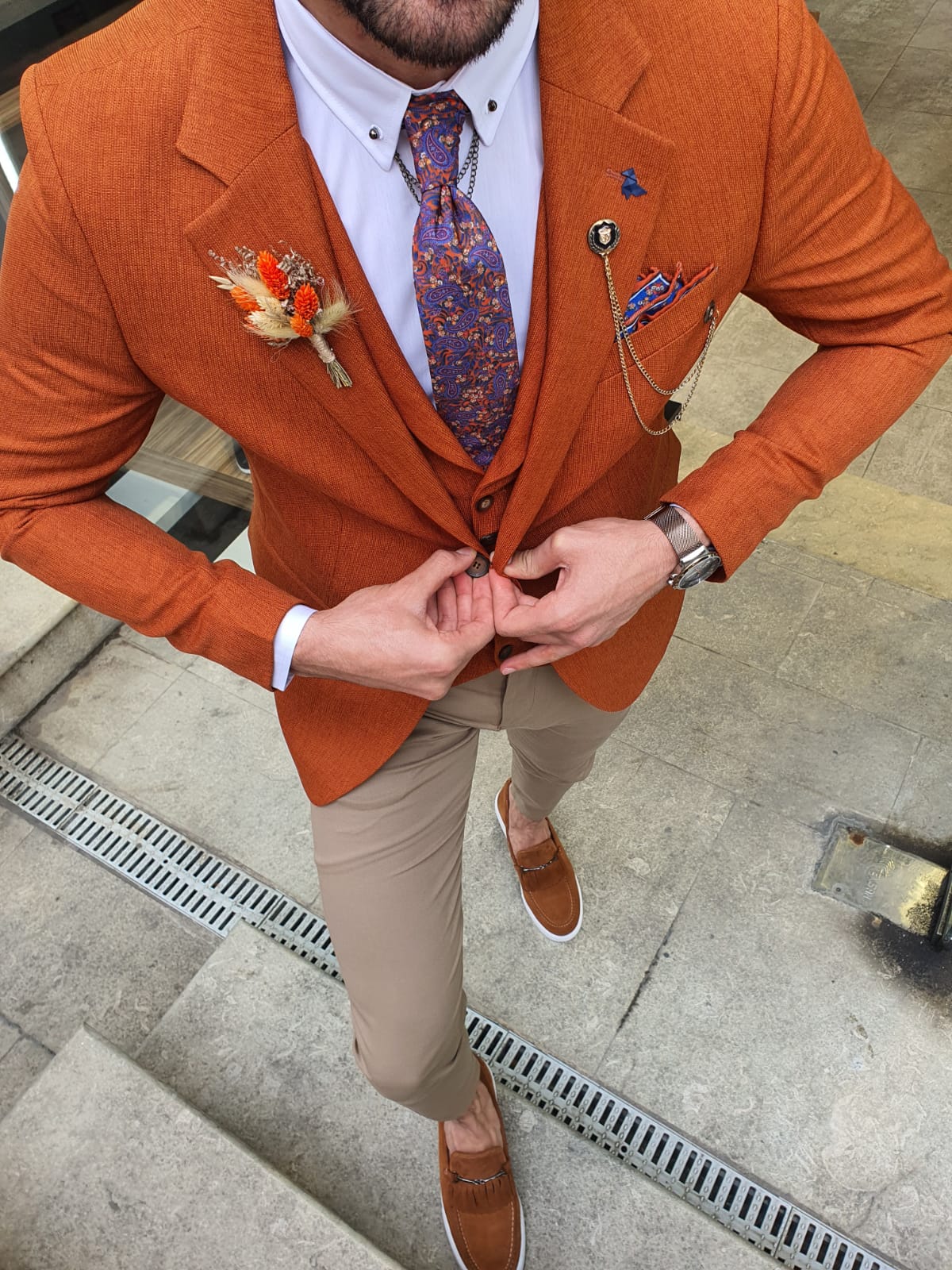 Aysoti Varada Cinnamon Slim Fit Suit