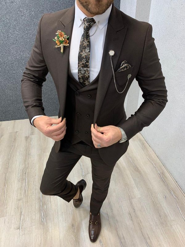 Lagos Coffee Slim Fit Suit
