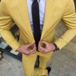 Aysoti Oland Yellow Slim Fit Suit