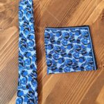 Aysoti Blue Floral Neck Tie