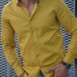 Aysoti Yellow Slim Fit Casual Shirt
