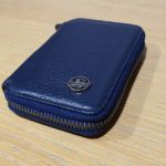 Aysoti Sardinelli Navyblue Zippered Leather Mini Wallet