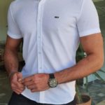 Aysoti Marvee White Slim Fit Short Sleeve Shirt