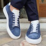 Aysoti Milford Blue Low-Top Suede Sneakers