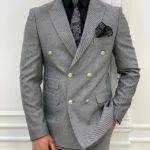 Slim-Fit Double Breasted Suit