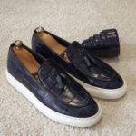 Navy Blue Tassel Loafers