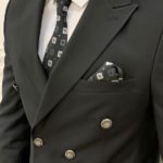 Black Slim Fit Peak Lapel Double Breasted Suit