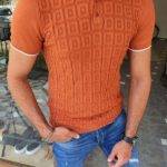 Tile Brown Slim Fit Polo T-Shirt