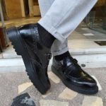 Black Wing Tip Buckle Loafers