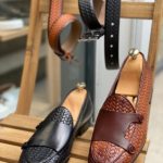 Aysoti Wolumb Woven Leather Monk Strap Loafers