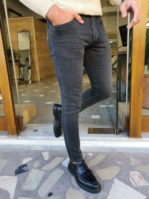 Dark Gray Slim Fit Jeans