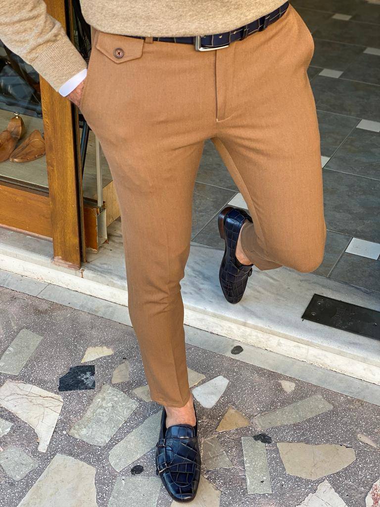Camel Slim Fit Pants