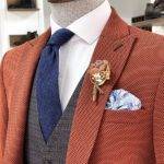 Tile Slim Fit Peak Lapel Wool Suit