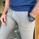 Aysoti Farndale Gray Slim Fit Cotton Pants