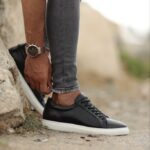 Aysoti Chenette Black Low-Top Sneakers